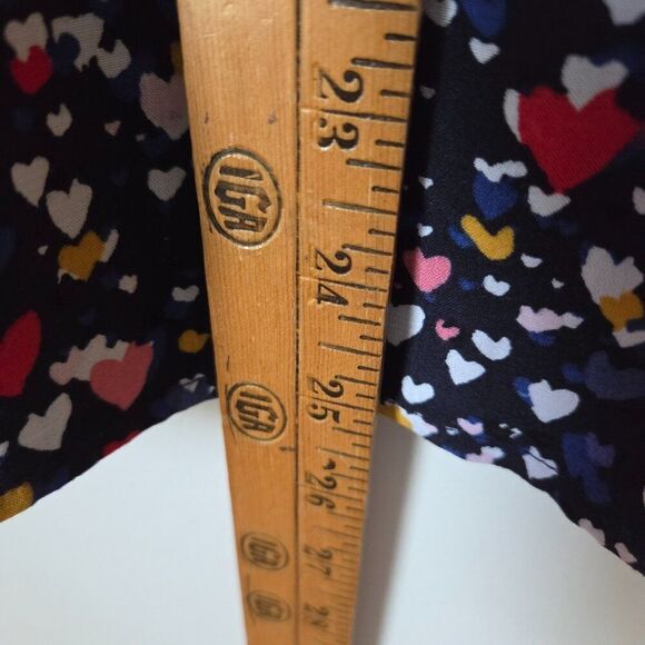 EUC LOFT HEARTS PRINT COLORFUL TOP BABYDOLL STYLE SIZE SMALL - Picture 16 of 16